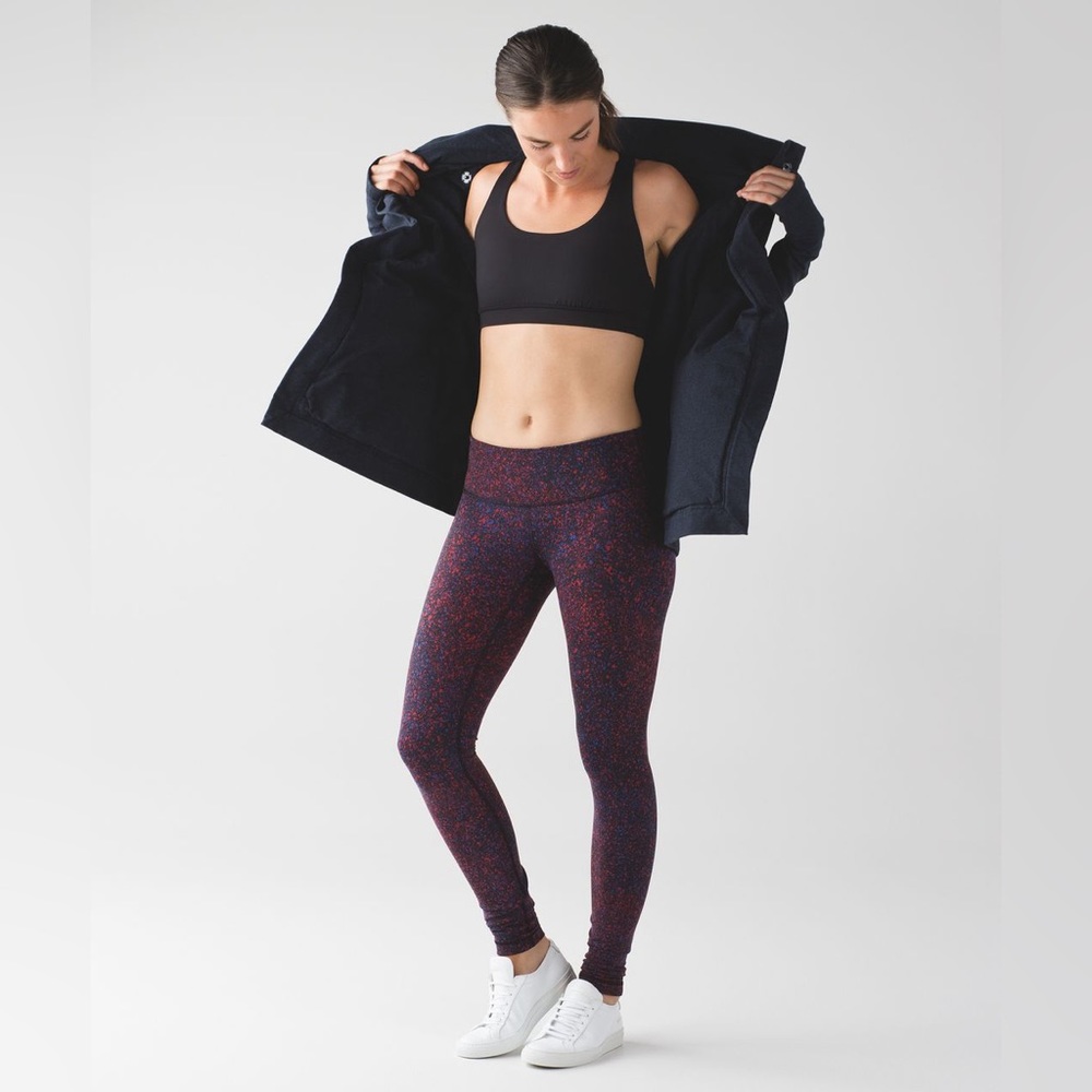 Lululemon Wunder Under Pant III | 4 | Splatter Prep Red Sapphire Blue